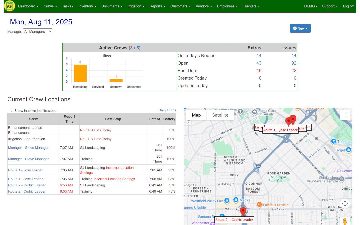 Field Service Cloud dashboard.